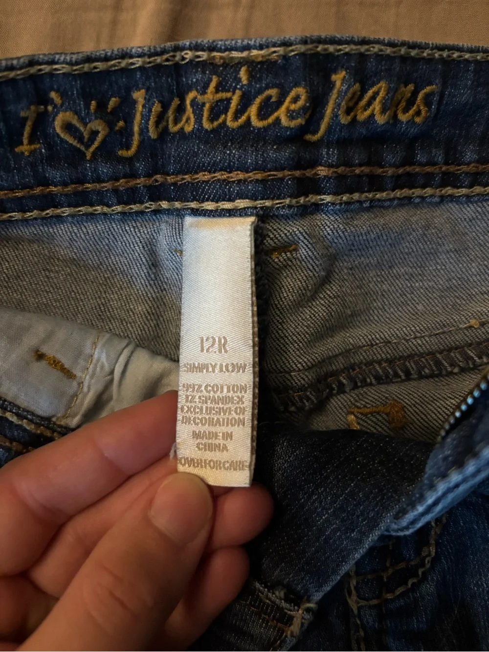 Justice Dark Blue Denim Shorts